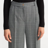 The Figa Wool Trousers - Black & White Checkered