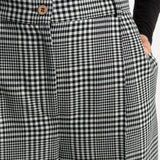 The Figa Wool Trousers - Black & White Checkered