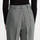 The Figa Wool Trousers - Black & White Checkered