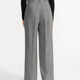 The Figa Wool Trousers - Black & White Checkered