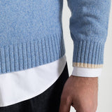 Der Rodna-Wollpullover – Himmelblau