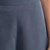 The Palazzo Cotton Trousers - Ocean Blue