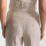 The Figa Linen Trousers - Beige