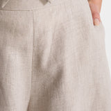 The Palazzo Linen Pants - Beige