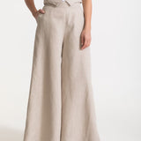 The Palazzo Linen Pants - Beige