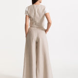The Palazzo Linen Pants - Beige
