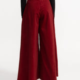 The Palazzo Corduroy Trousers - Red