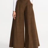 The Palazzo Corduroy Trousers - Brown