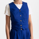 The Figa Linen Set - Royal Blue