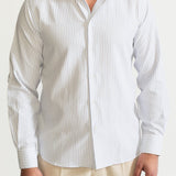 The Peles Egyptian Cotton Shirt - Sky Blue Stripes