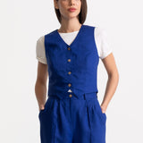 The Figa Linen Set - Royal Blue