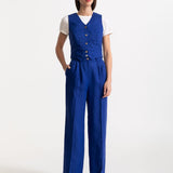 The Figa Linen Set - Royal Blue