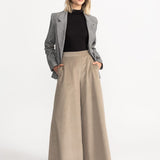 The Palazzo Corduroy Trousers - Champagne