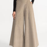 The Palazzo Corduroy Trousers - Champagne