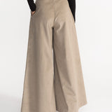 The Palazzo Corduroy Trousers - Champagne