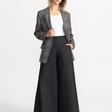 The Palazzo Denim Trousers - Black