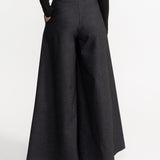 The Palazzo Denim Trousers - Black