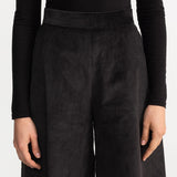 The Palazzo Corduroy Trousers - Charcoal Grey