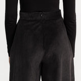 The Palazzo Corduroy Trousers - Charcoal Grey