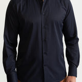 The "Peles" Egyptian Cotton Shirt - Dark Blue