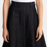 The Mureș Denim Skirt - Black