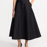 The Mureș Denim Skirt - Black