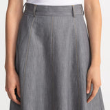 The Mureș Denim Skirt - Grey