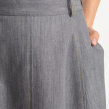The Mureș Denim Skirt - Grey