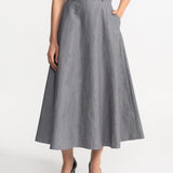 The Mureș Denim Skirt - Grey