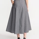 The Mureș Denim Skirt - Grey