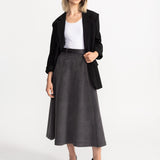 The Mures Corduroy Skirt - Light Grey