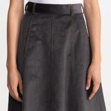 The Mures Corduroy Skirt - Light Grey