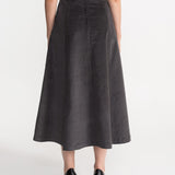 The Mures Corduroy Skirt - Light Grey