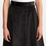 The Mures Corduroy Skirt - Charcoal Grey