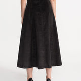 The Mures Corduroy Skirt - Charcoal Grey
