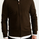 Der Monor-Cardigan aus 100 % Wolle – Braun