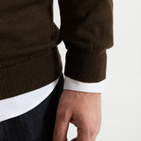 Der Monor-Cardigan aus 100 % Wolle – Braun