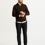 Der Monor-Cardigan aus 100 % Wolle – Braun