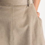 The Mures Corduroy Skirt - Beige