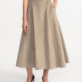 The Mures Corduroy Skirt - Beige