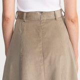 The Mures Corduroy Skirt - Beige