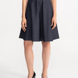 The Argeș Cotton Skirt - Navy