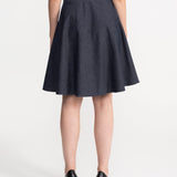 The Argeș Cotton Skirt - Navy