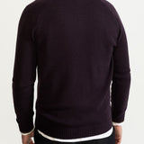 The Rodna 100% Wool Cardigan - Eggplant