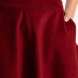 The Argeș Corduroy Skirt - Red