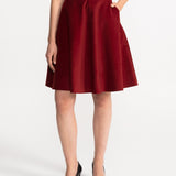 The Argeș Corduroy Skirt - Red