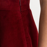 The Argeș Corduroy Skirt - Red