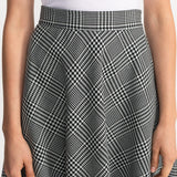 The Argeș Wool Skirt - Black & White Checkered