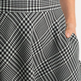 The Argeș Wool Skirt - Black & White Checkered