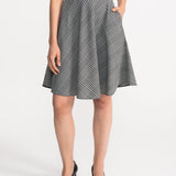 The Argeș Wool Skirt - Black & White Checkered